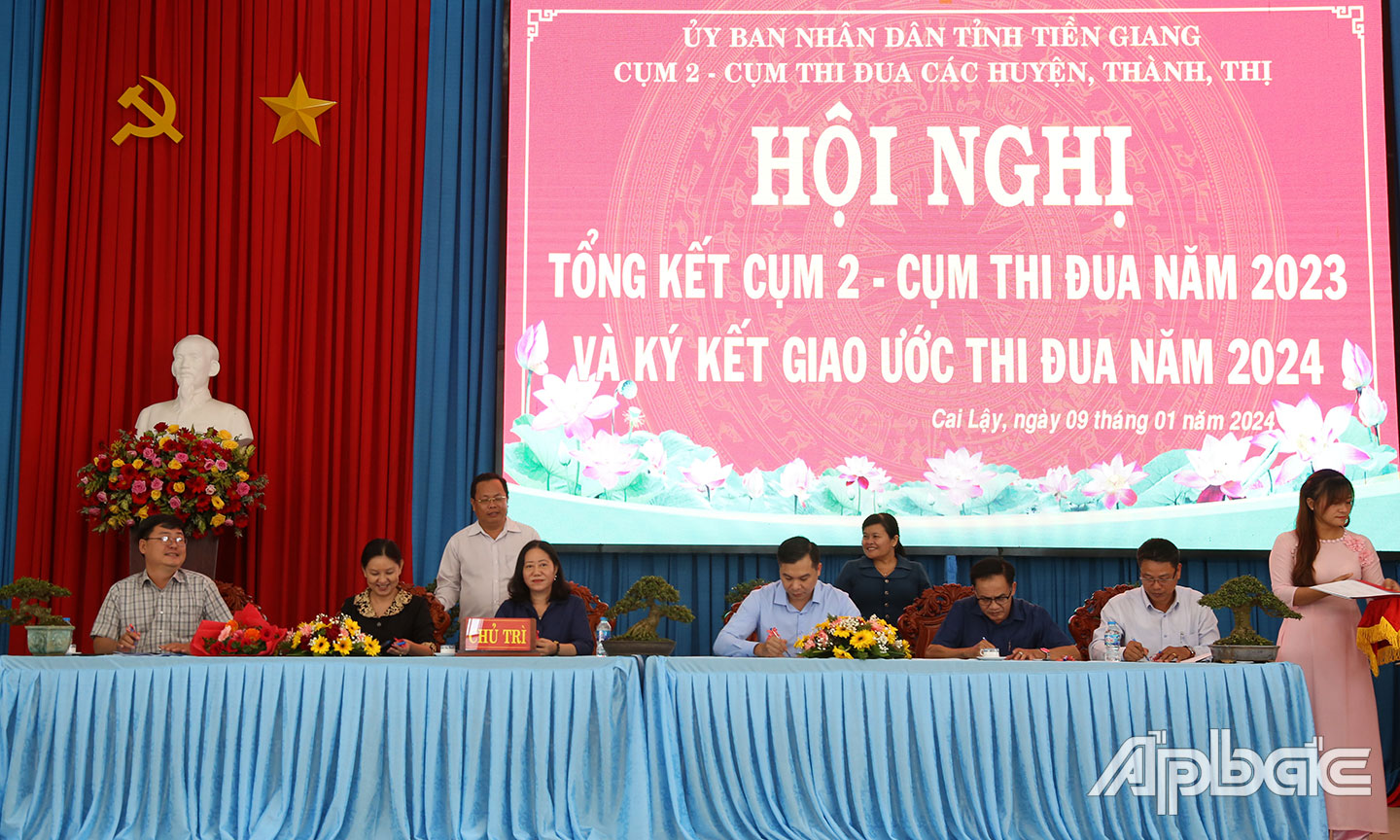 Các đơn vị ký kết thi đua năm 2024.