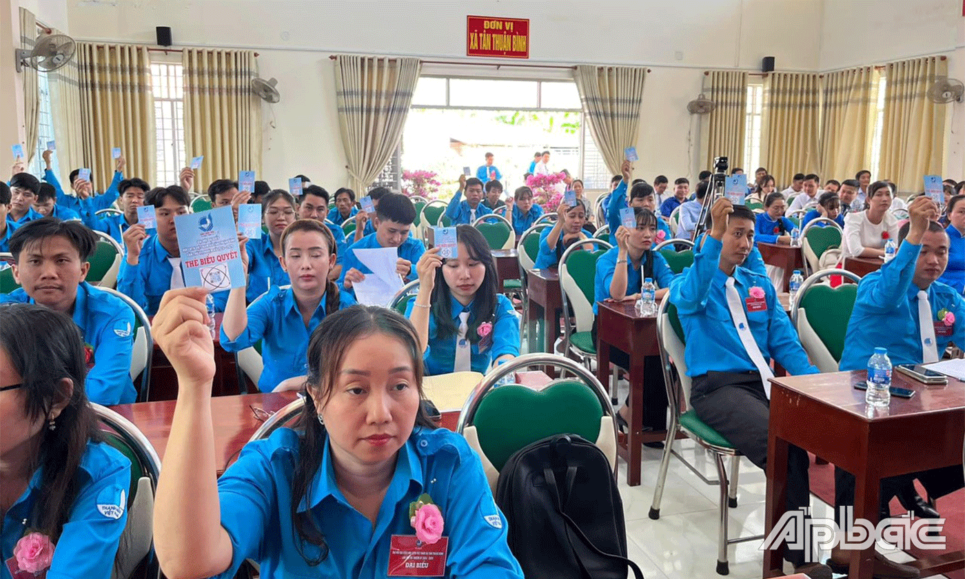 Đại biểu biểu quyết thông qua Nghị quyết đại hội.