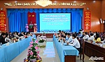 Lãnh đạo huyện Tân Phú Đông làm việc với Đoàn công tác của Bộ Thương mại Myanmar tại Tiền Giang