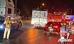 Xuyên đêm điều tiết giao thông trên cầu Rạch Miễu