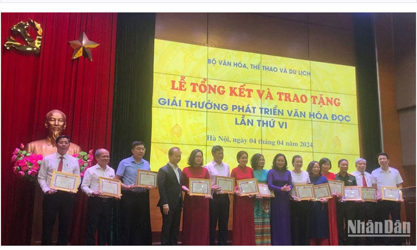 Các tập thể được trao giải Phát triển Văn hóa đọc lần thứ VI.