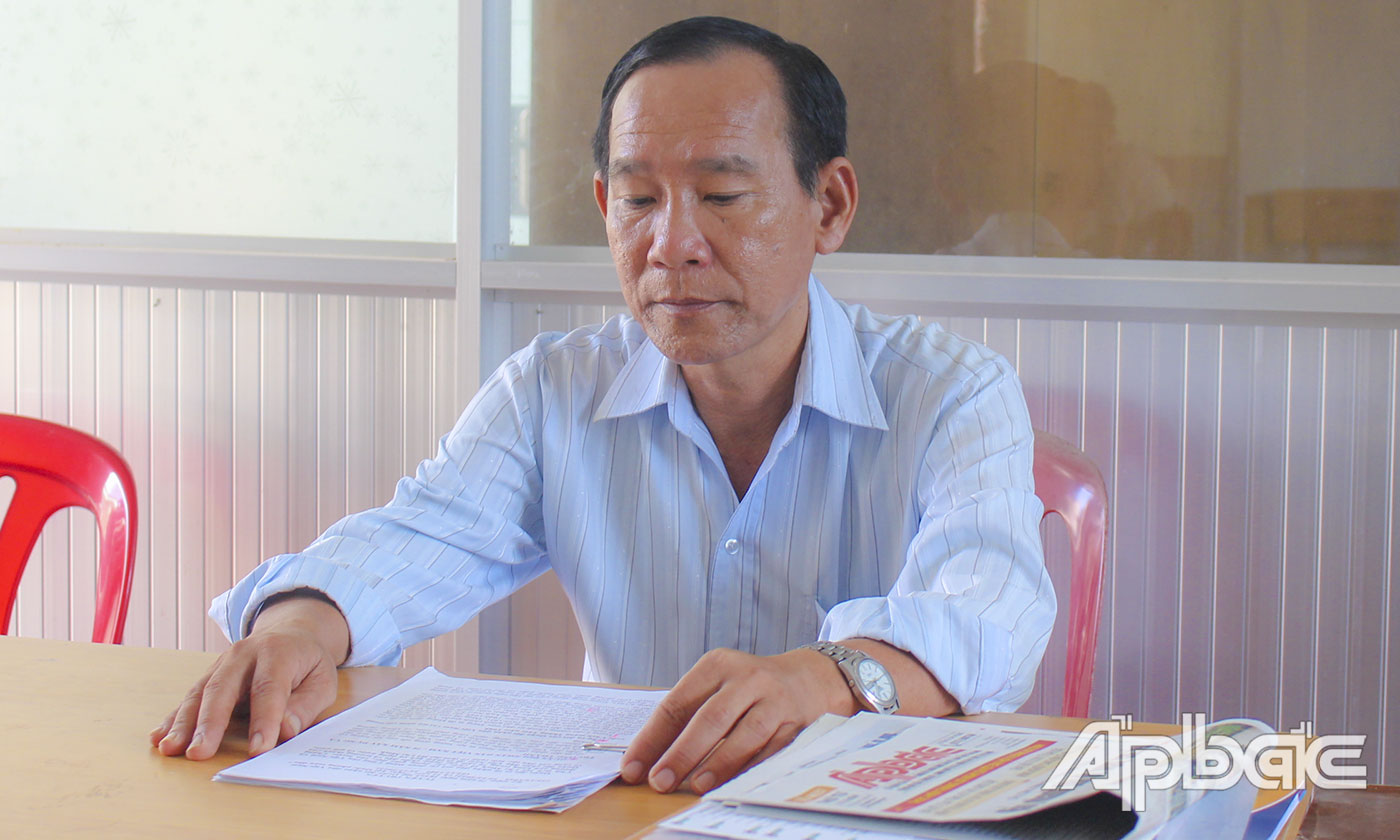 Cựu chiến binh Trần Văn Tước tận tụy, trách nhiệm với công việc được giao. 
