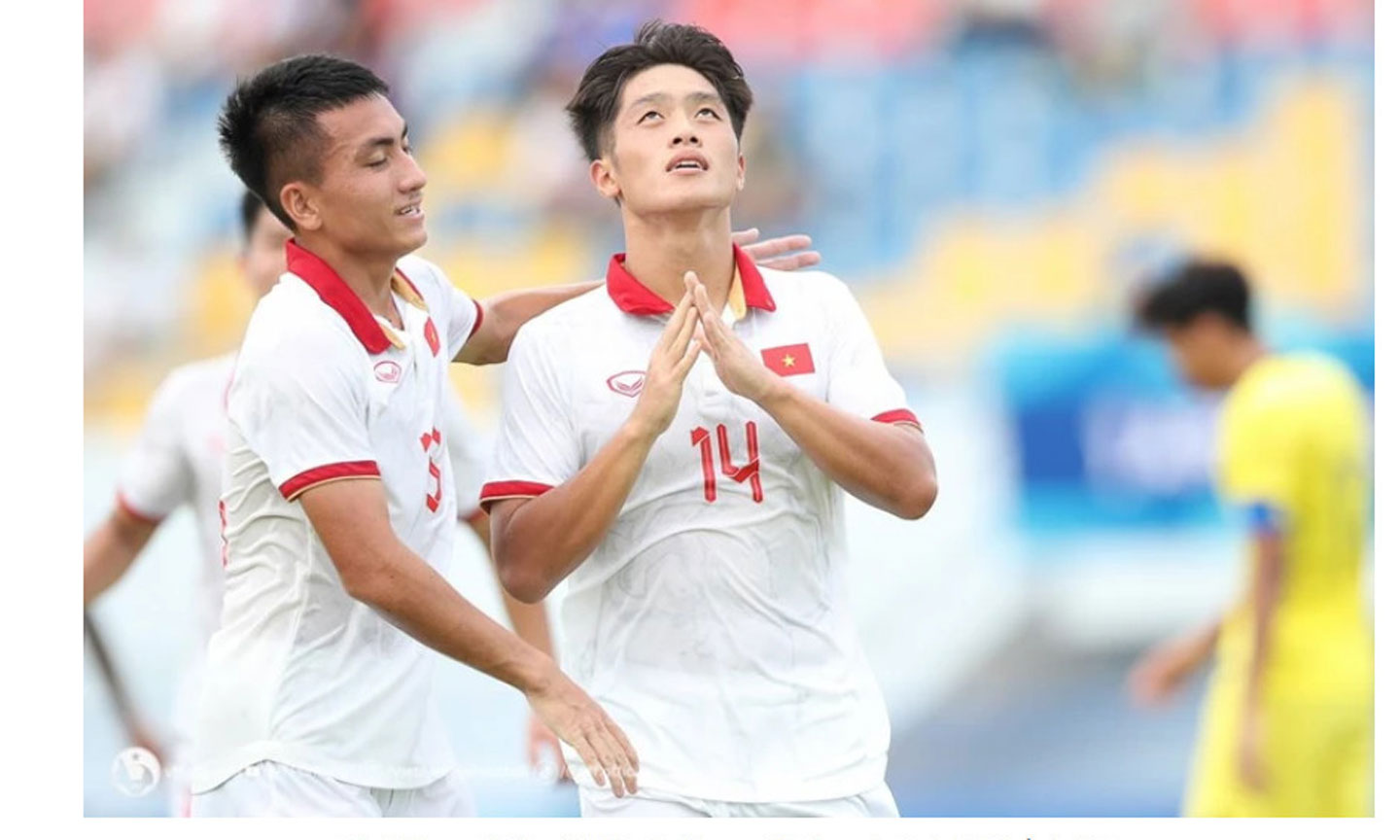 Lứa U23 quyết tâm thi đấu vì giấc mơ tới Olympic Paris 2024. Ảnh: VFF