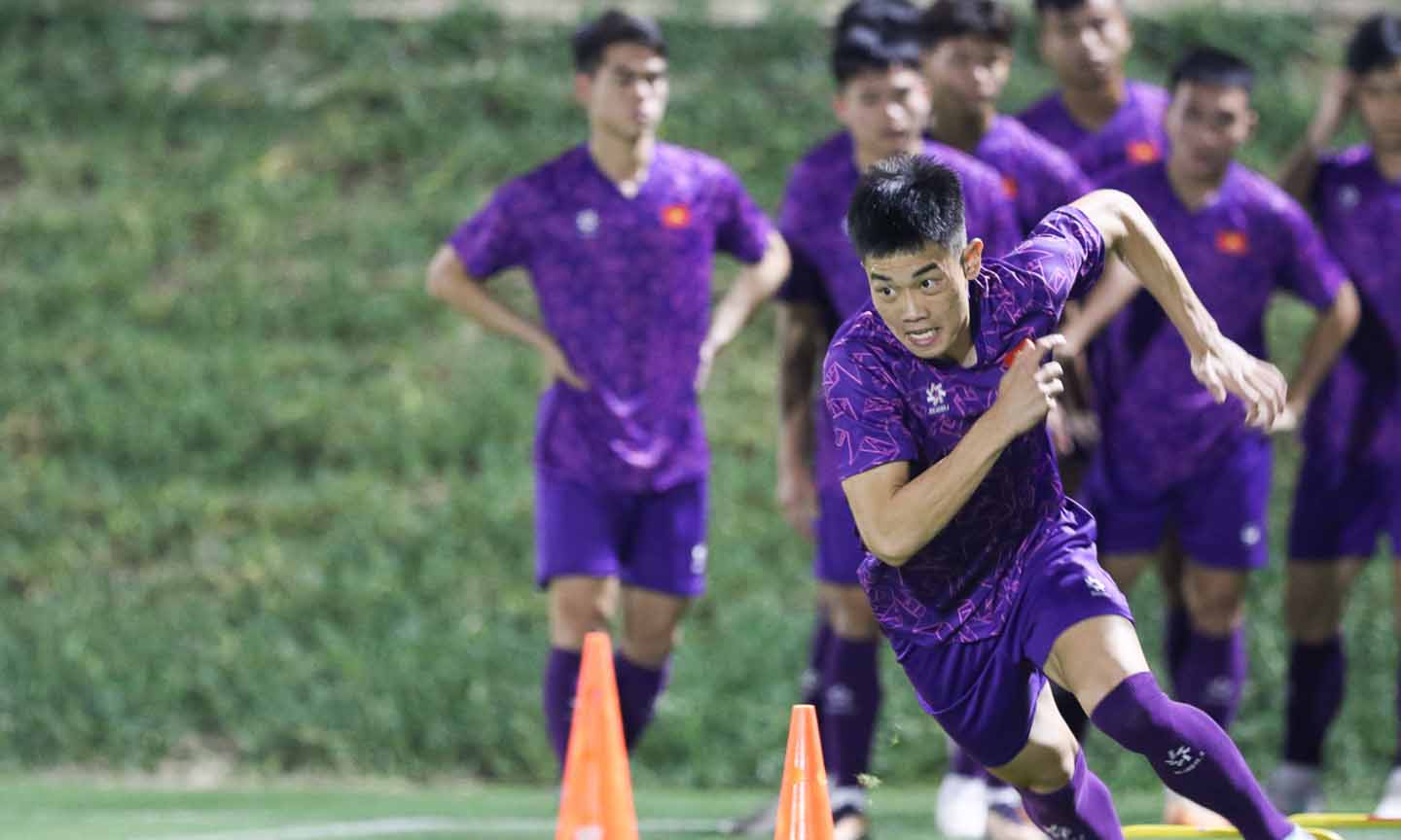 Các cầu thủ U23 Việt Nam sẽ cần phải vượt qua U23 Kuwait để tạo lợi thế cho cuộc cạnh tranh tấm vé đi tiếp. Ảnh: Vietnamnet.vn