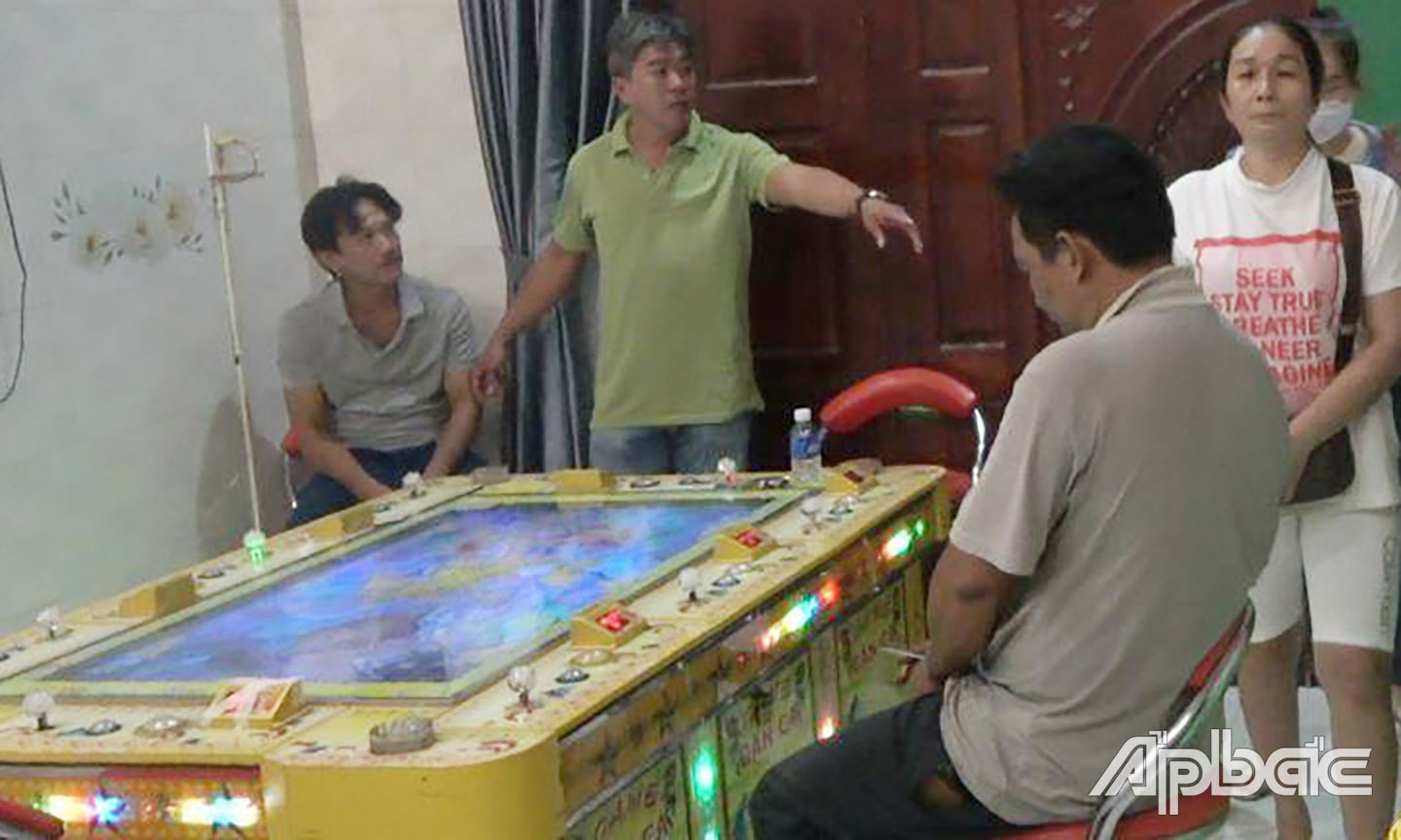 Hiện trường vụ đánh bạc.