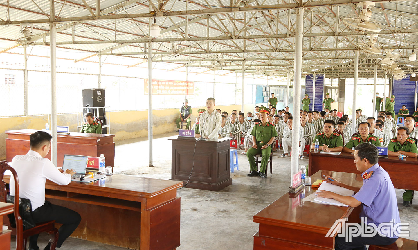 Quang cảnh phiên toà tại Trại giam Mỹ Phước