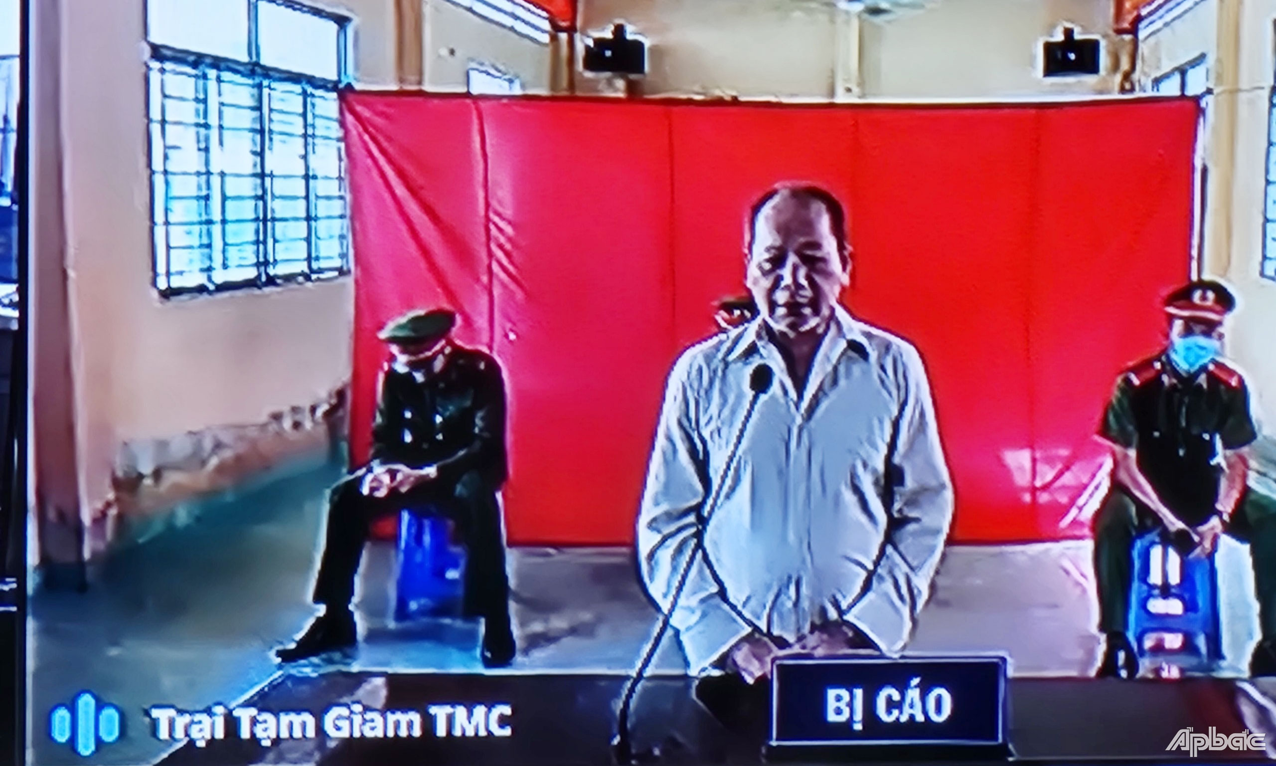 Bị cáo Hóa tại phiên tòa.