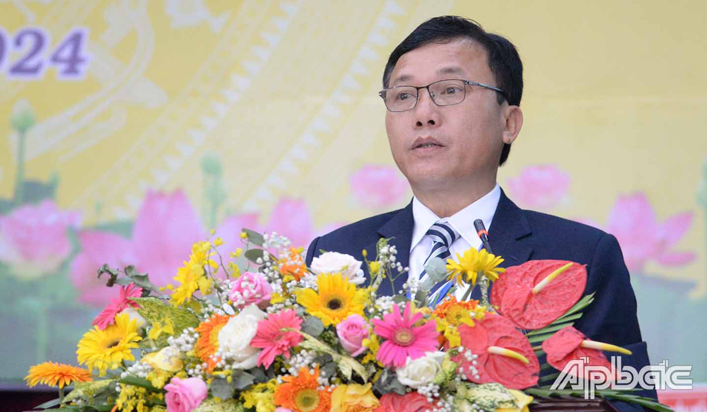 Đồng chí Trần Văn Thi phát biểu tại Đại hội.