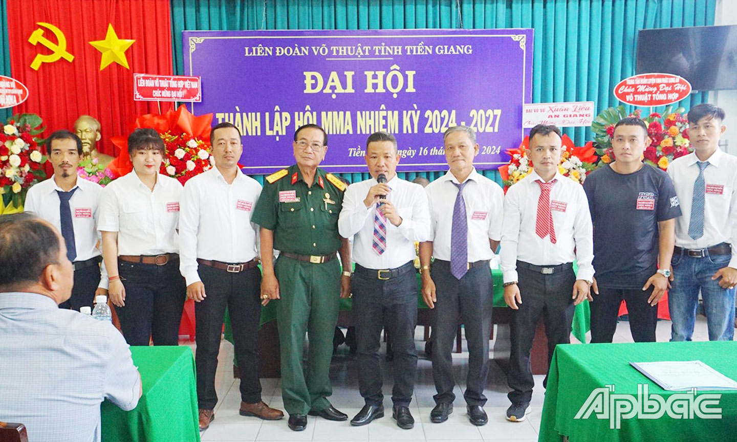 Ban Chấp hành Hội MMA tỉnh Tiền Giang nhiệm kỳ 2024 - 2027 ra mắt tại Đại hội Hội MMA tỉnh.   	                          	 Ảnh: Ngọc An