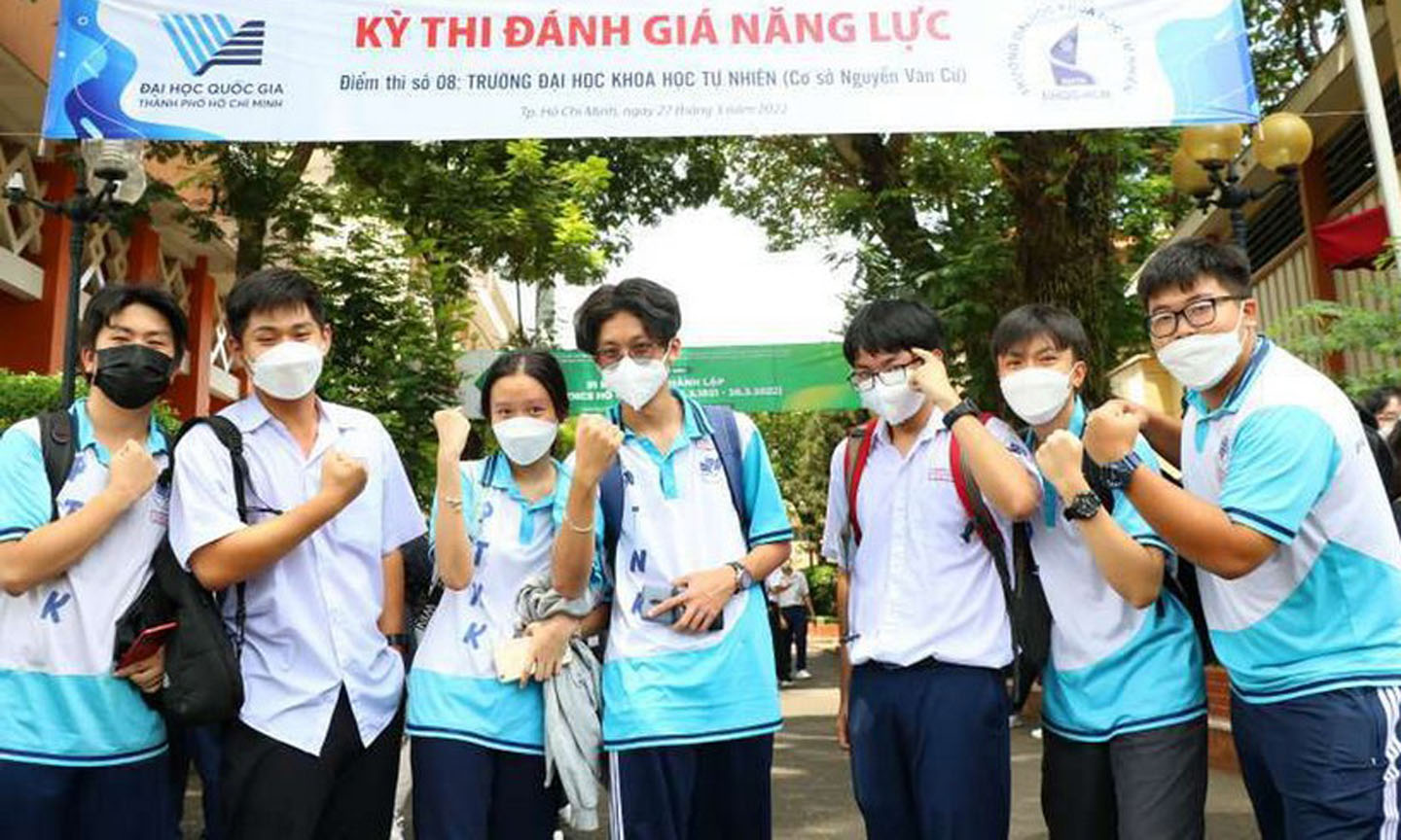 Thí sinh dự thi đánh giá năng lực do ĐH Quốc gia TP Hồ Chí Minh tổ chức. Ản minh họa/internet.