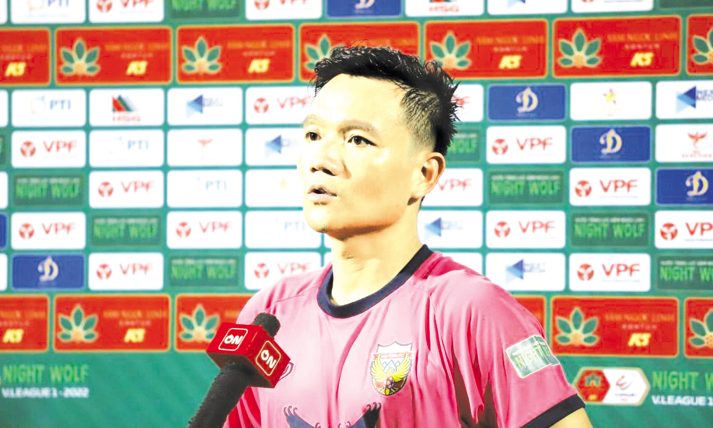 Đinh Thanh Trung (CLB Bóng đá Hồng Lĩnh  Hà Tĩnh) từng đoạt Quả bóng Vàng Việt Nam vào năm 2017 bị phát hiện sử dụng ma túy  vào ngày 8 -5.                                       Ảnh: Vietnamnet.n