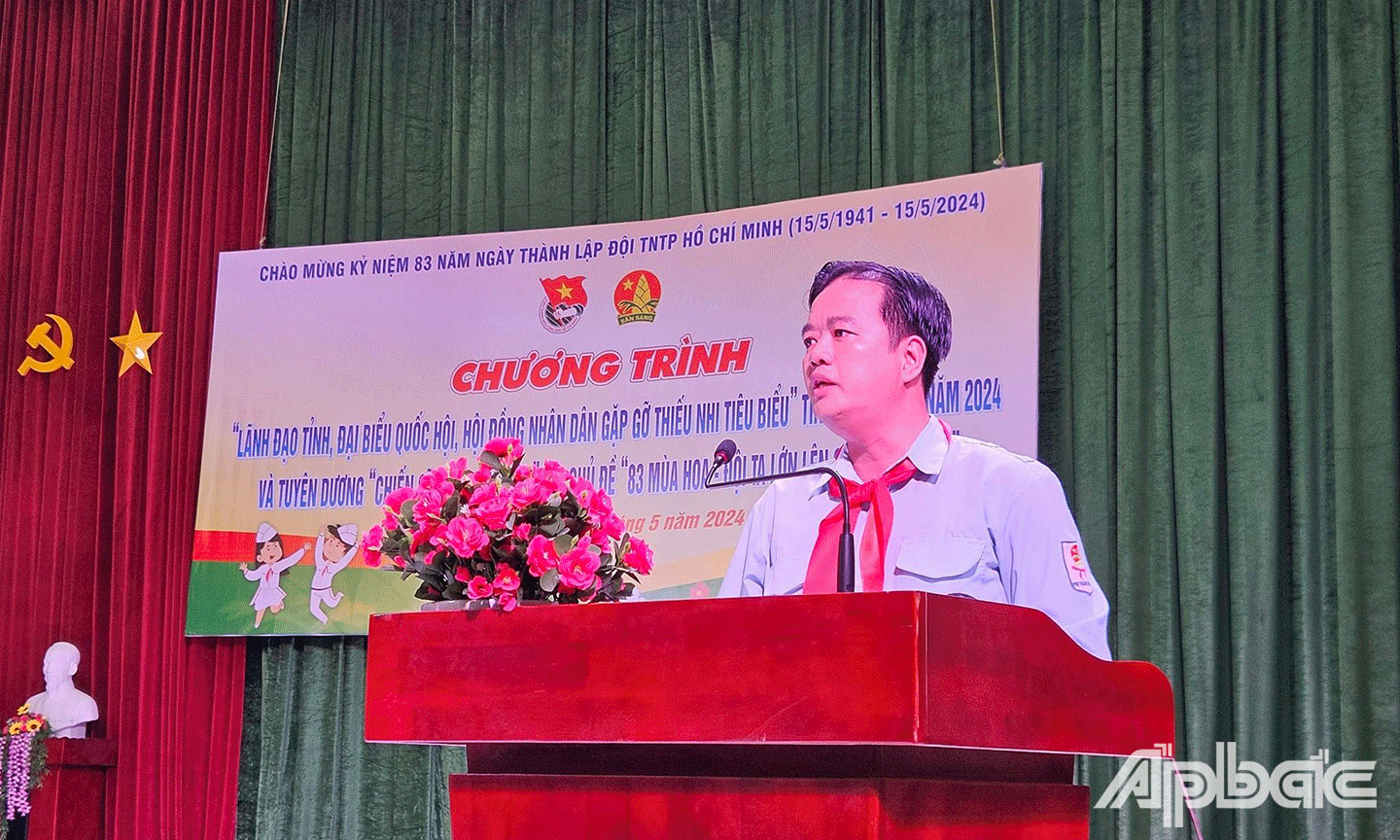 Phạm Thanh Giang - Phó Bí thư Tỉnh Đoàn, Chủ tịch Hội đồng Đội tỉnh ôn Kỷ niệm 83 năm thành lập Đội TNTP Hồ Chí Minh
