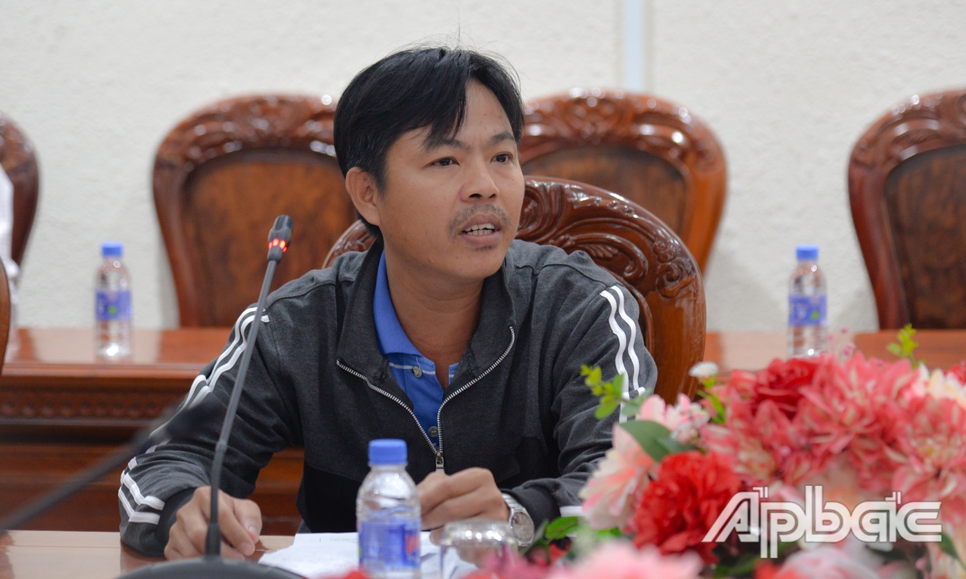 Ông Nguyễn Thành Thật phát biểu ý kiến.
