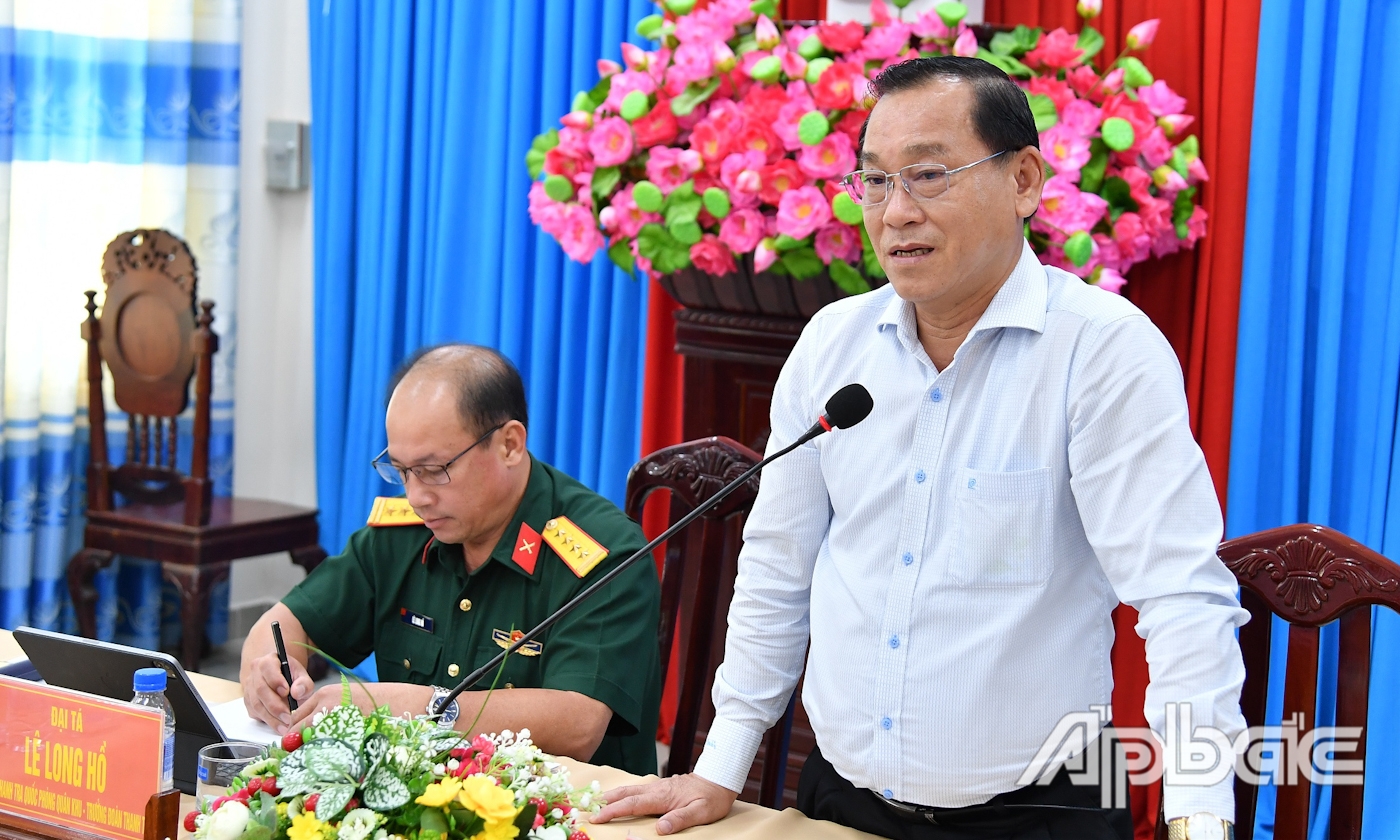 Đồng chí Nguyễn Văn Vĩnh phát biểu tại Hội nghị công bố quyết định thanh tra.