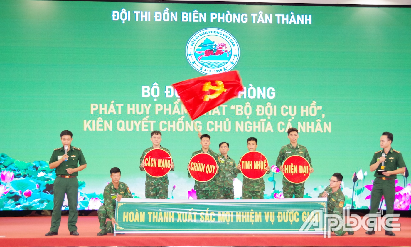 Phần thi của đơn vị Đồn Biên phòng Tân Thành.