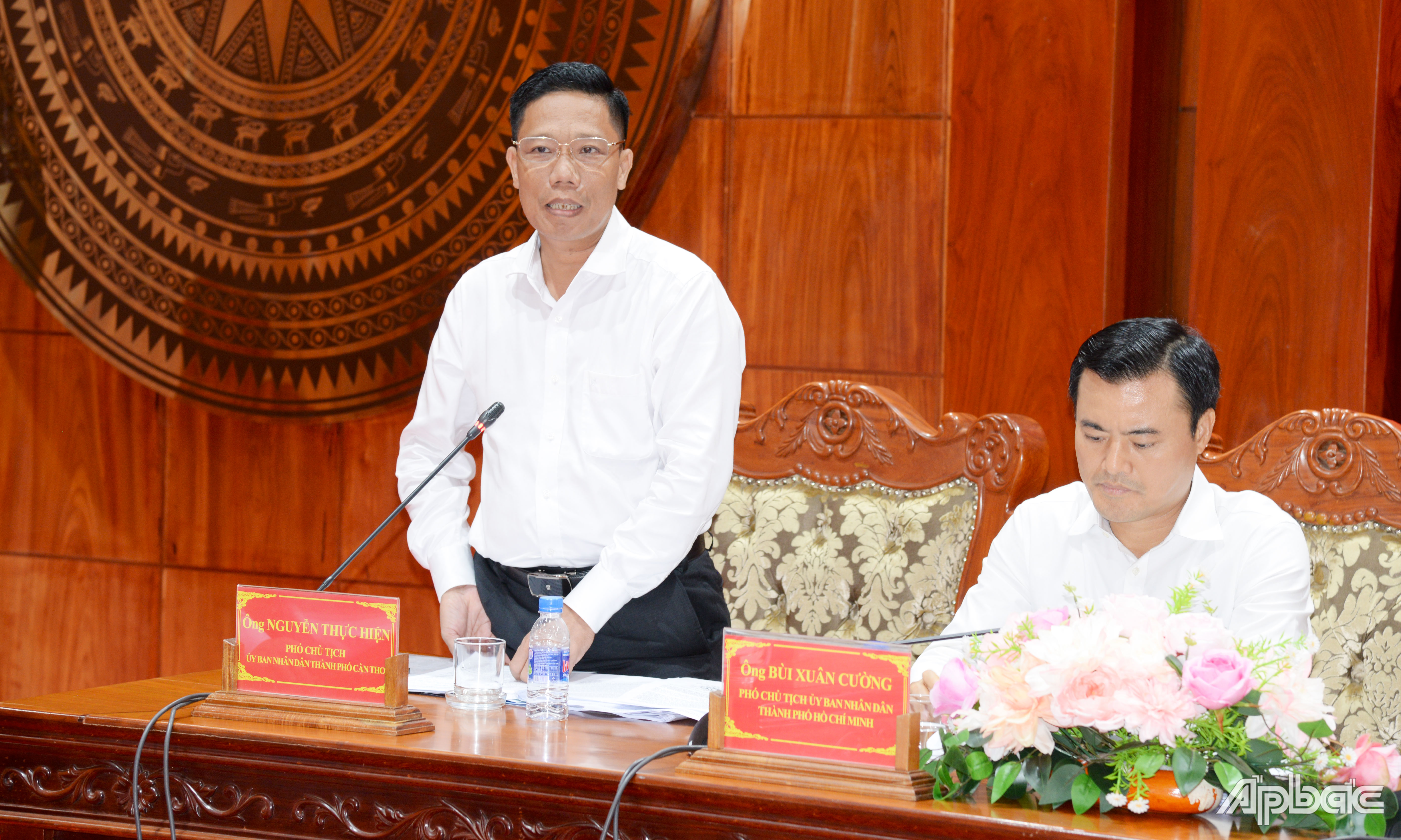 Phó Chủ tịch UBND TP. Cần Thơ Nguyễn Thực Hiện phát biểu tại buổi làm việc.