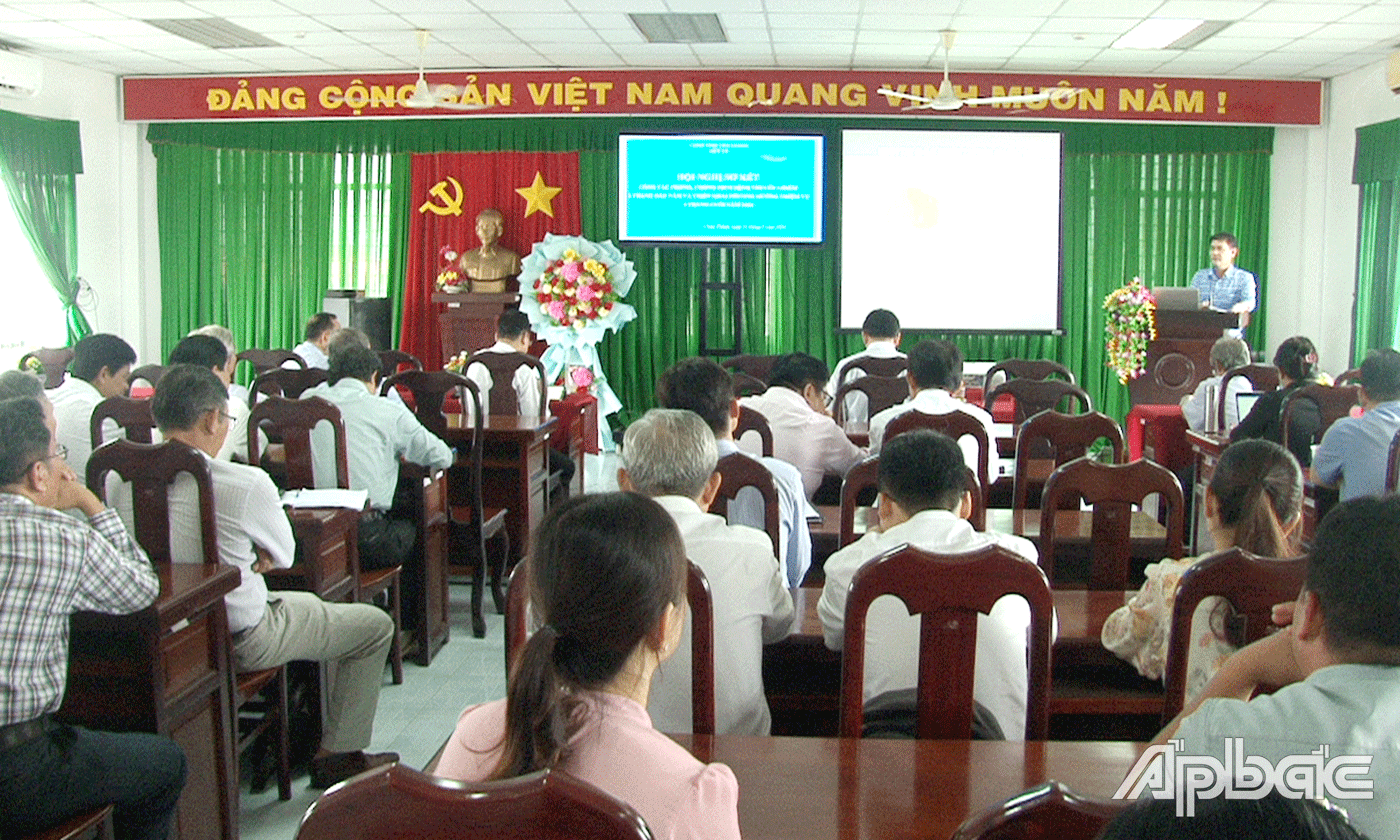 Quang cảnh Hội nghị tại Trung tâm Y tế Châu Thành.