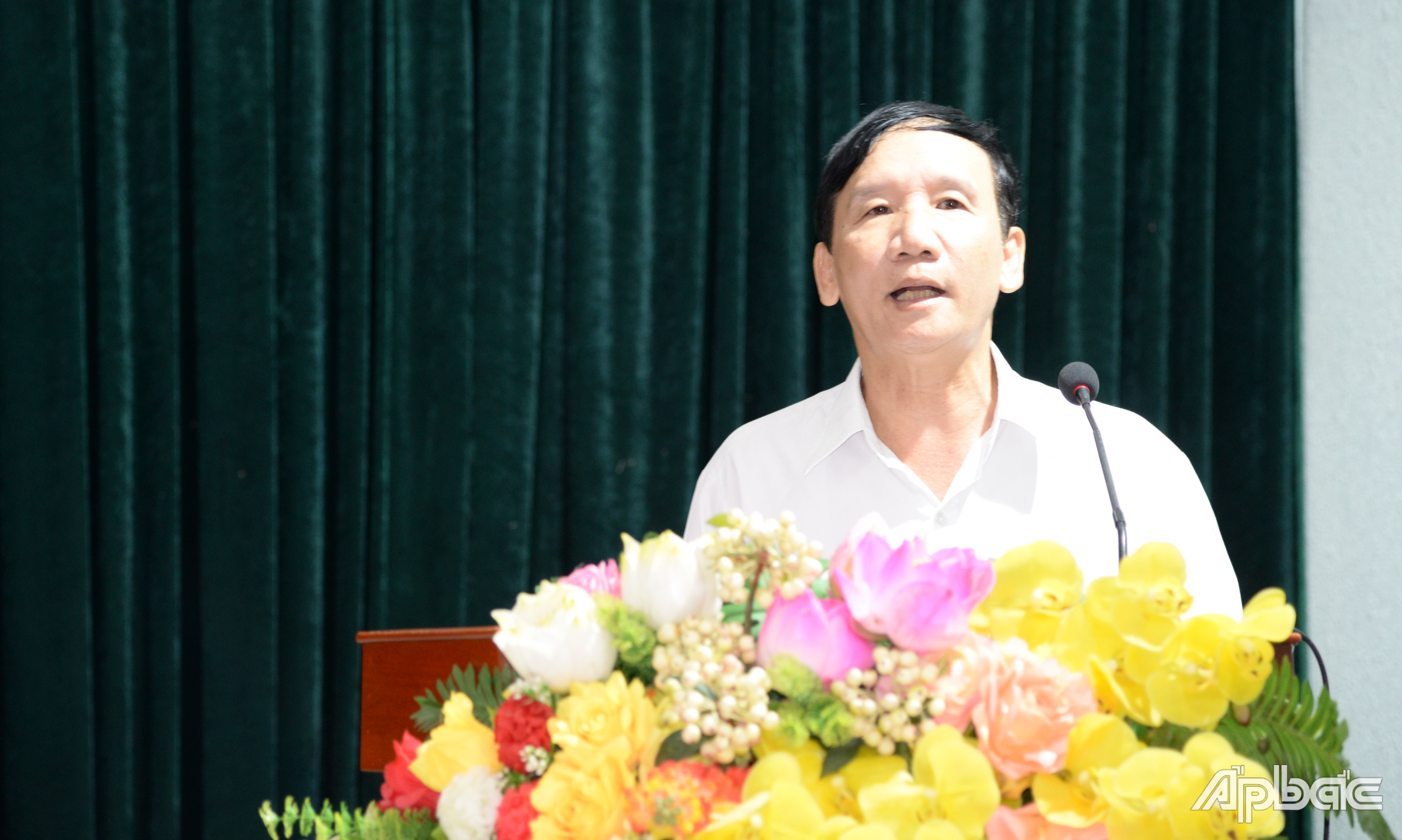 Nguyễn Văn Tăng phát biểu khai mạc Lớp bồi dưỡng.
