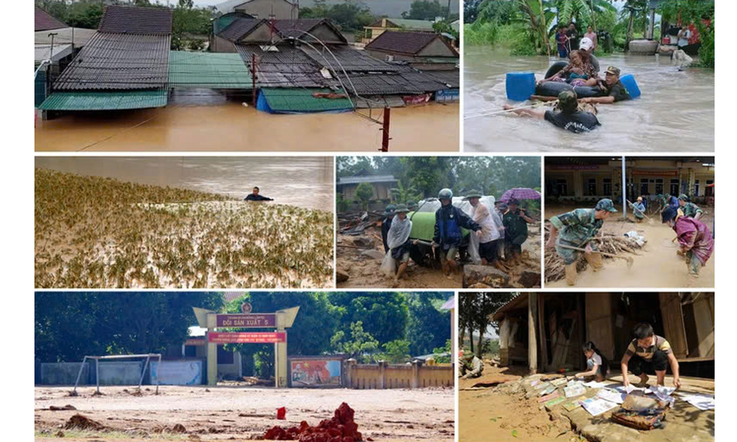 Thiên tai gây thiệt hại lớn về người, tài sản của nhân dân và công trình cơ sở hạ tầng, ảnh hưởng không nhỏ đến sản xuất kinh doanh và đời sống của người dân. (Ảnh: VGP)
