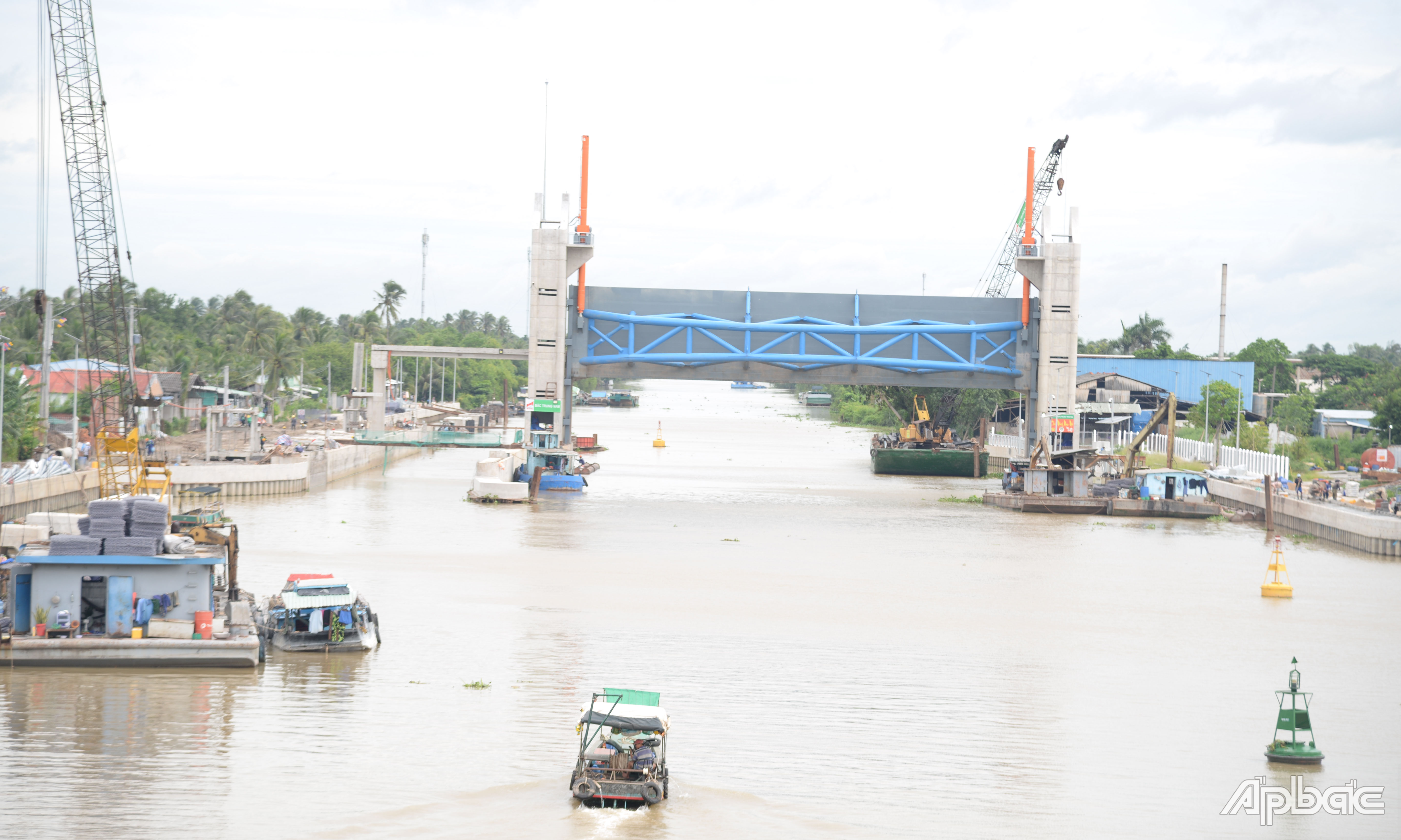 Cống âu Nguyễn Tấn Thành đã hoàn thành các hạng mục chính.