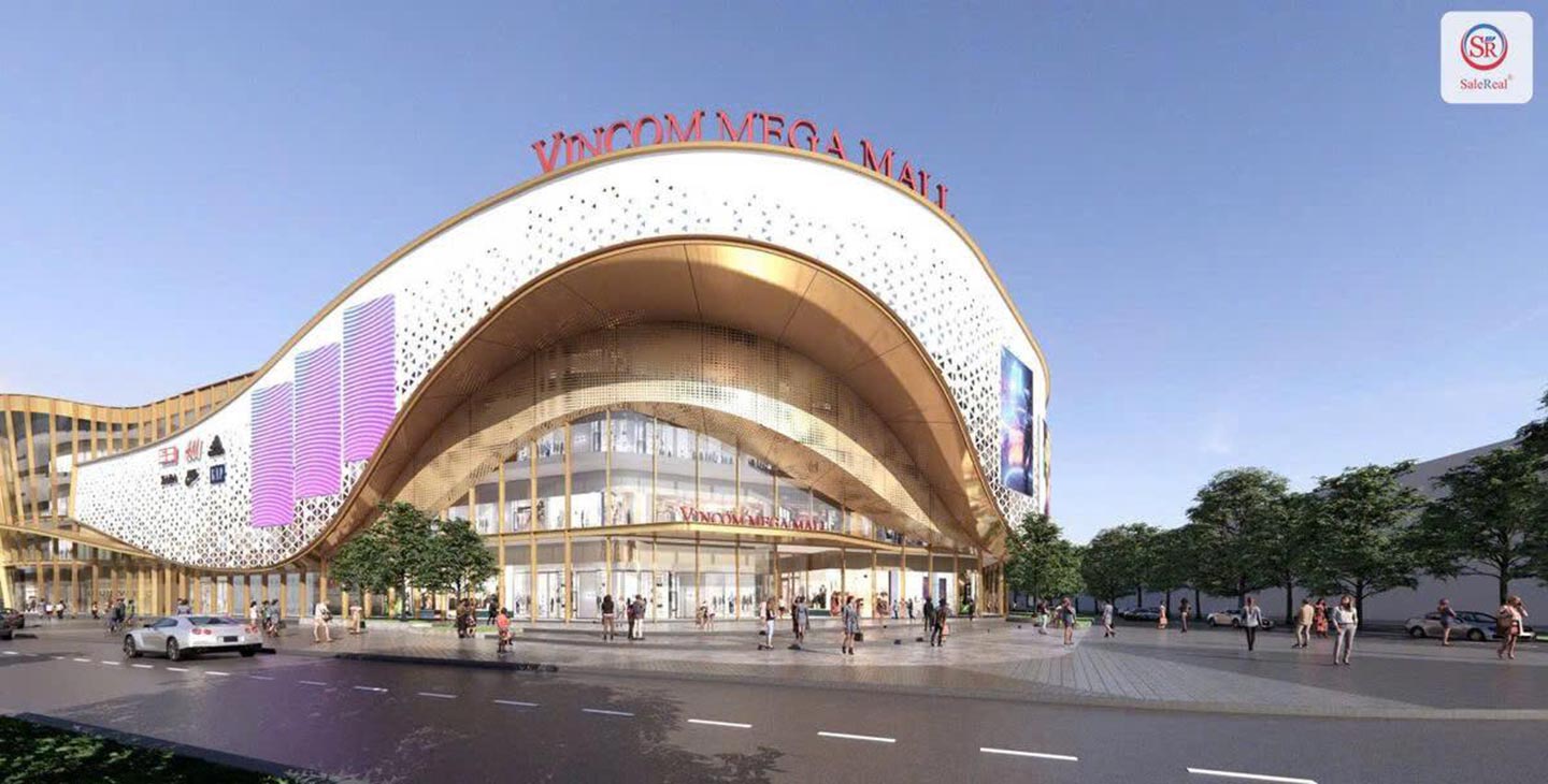 Phối cảnh trung tâm thương mại Vincom Mega Mall tại Vinhomes Global Gate.