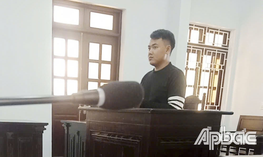 Bị cáo Luân tại phiên tòa.