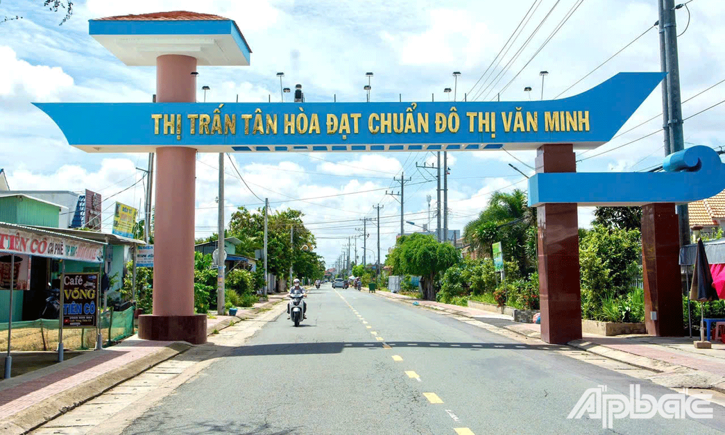  Thị trấn Tân Hòa đạt chuẩn đô thị văn minh năm 2024