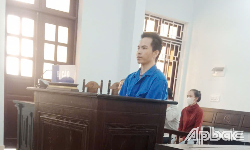 Bị cáo Khánh tại phiên tòa.