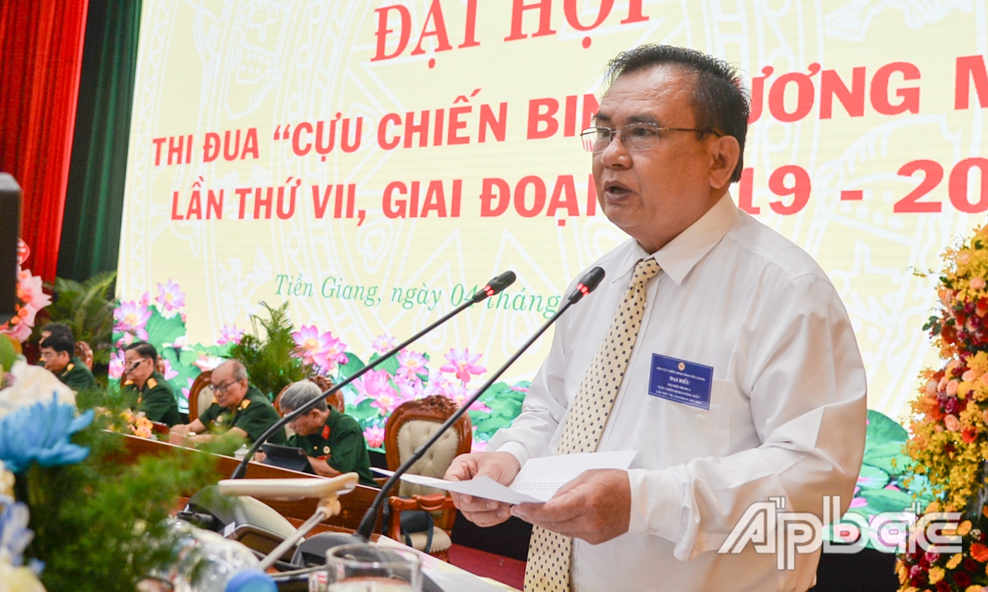Đồng chí Võ Văn Bình, Phó Bí thư Thường trực Tỉnh ủy, Chủ tịch HĐND tỉnh phát biểu tại Đại hội.