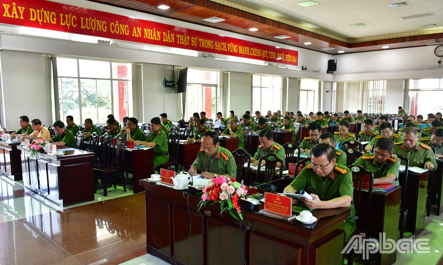 Hội nghị sơ kết công tác Đảng, công tác Công an quý III và 9 tháng năm 2024. 