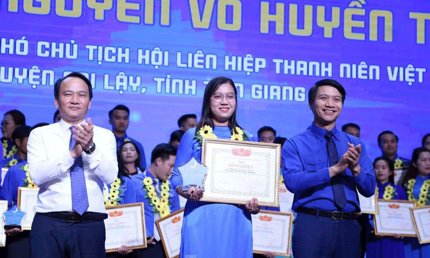 Phó Chủ tịch Hội LHTN Việt Nam huyện Cai Lậy Nguyễn Võ Huyền Trang. 