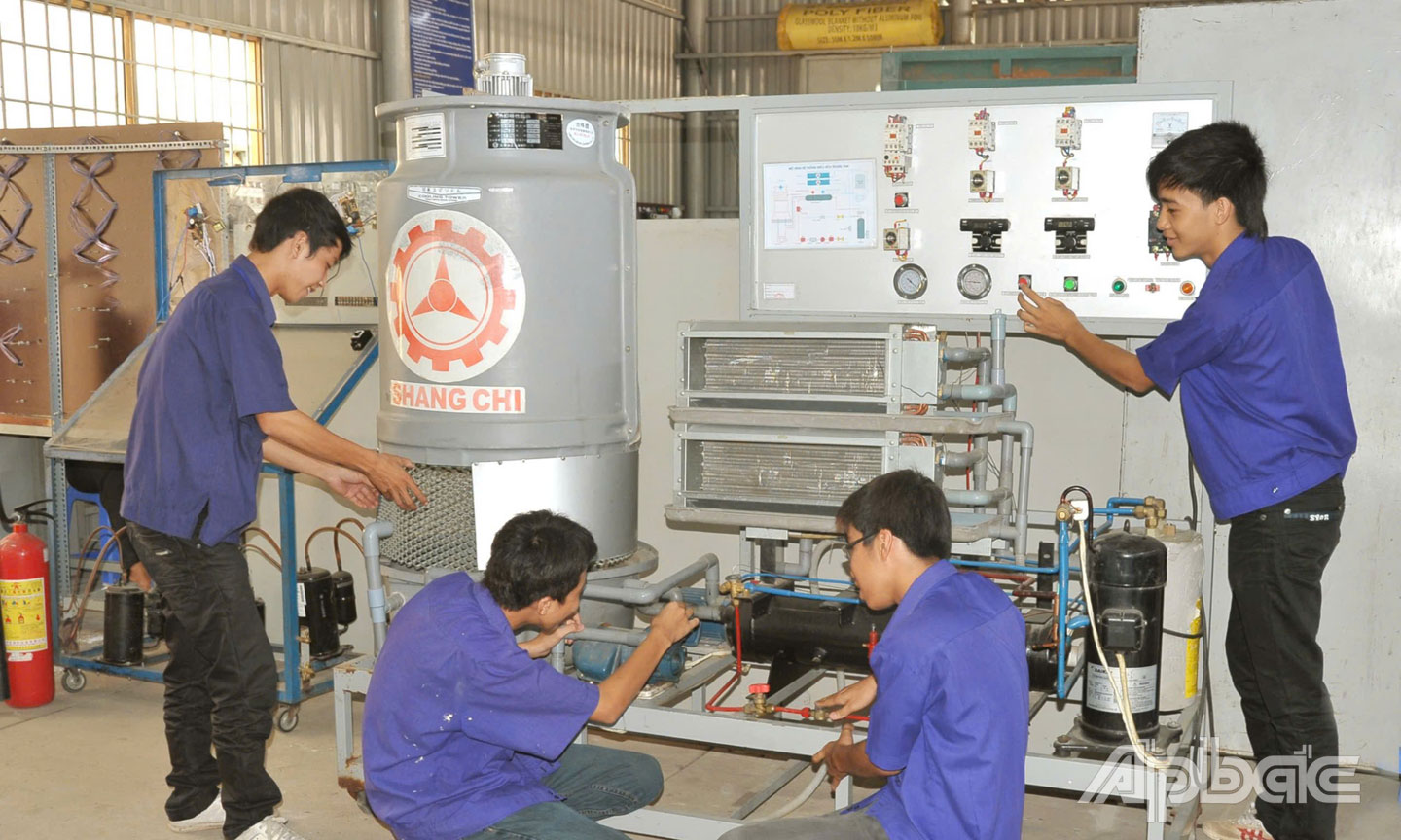 Giờ thực hành nghề tại Trường Cao đẳng Tiền Giang. 