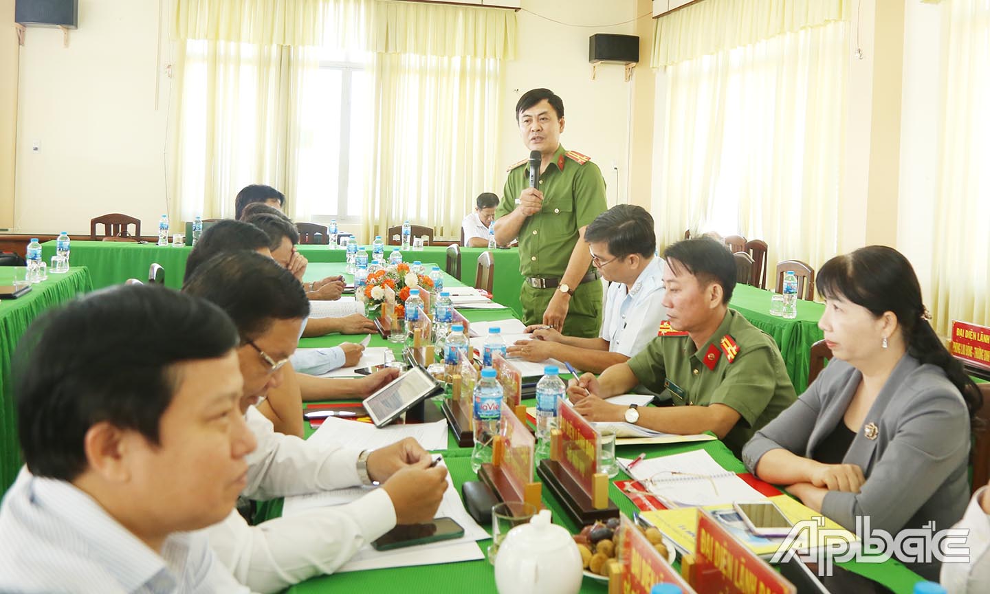 Công an huyện Châu Thành phát biểu và kiến nghị.