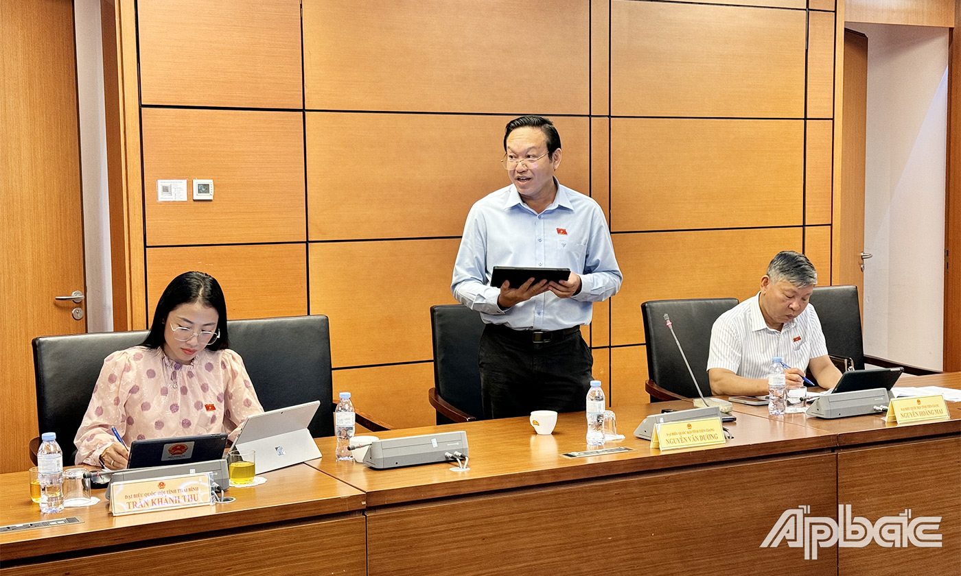 Đại biểu Nguyễn Văn Dương, phát biểu tại buổi thảo luận tổ