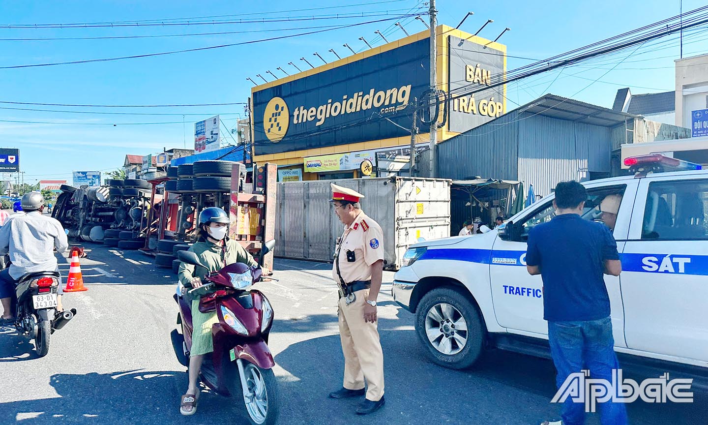 Hiện trường vụ tai nạn.