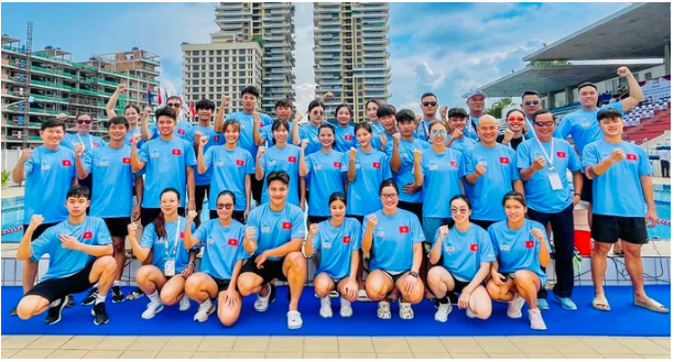 Đội lặn Việt Nam xếp nhất toàn đoàn ở giải vô địch Đông Nam Á 2024 đã bế mạc tại Campuchia. Ảnh: NGUYỄN NGỌC