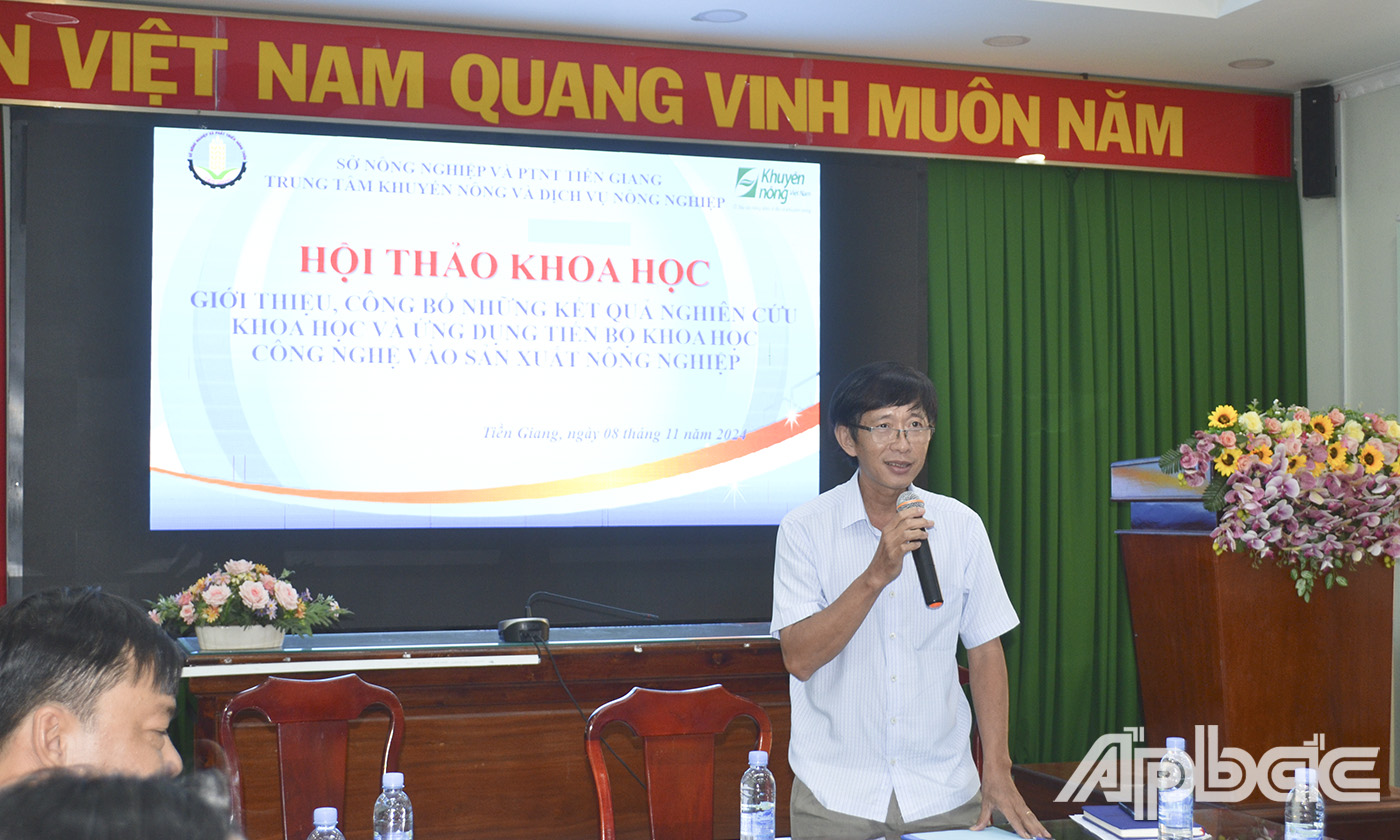 Đồng chí Trịnh Công Minh phát biểu tại buổi hội thảo.