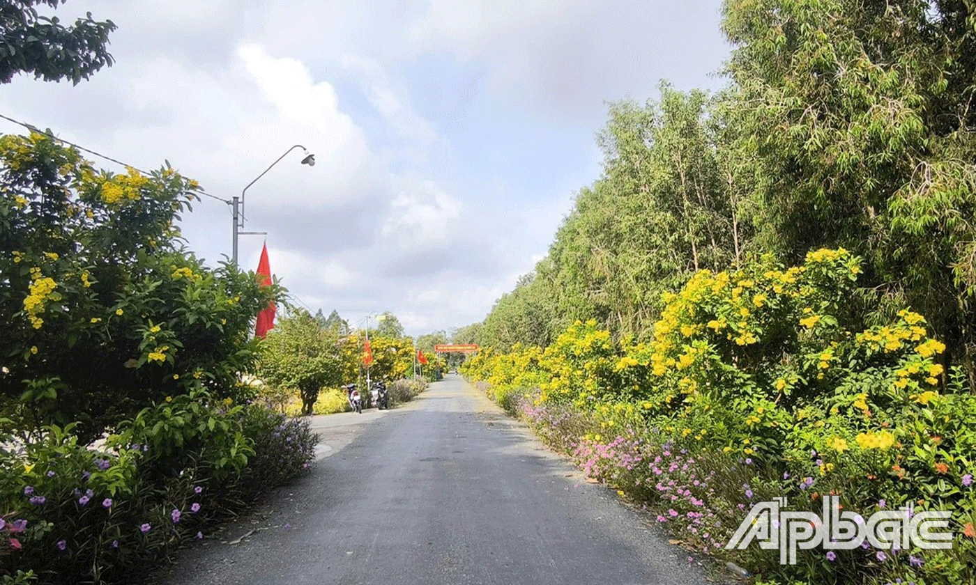 Những tuyến đường trên địa bàn xã Tân Hoà Đông được đầu tư khang trang, sạch đẹp.