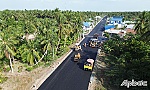 Nhộn nhịp trên công trường Dự án Đường tỉnh 864 những ngày cuối năm