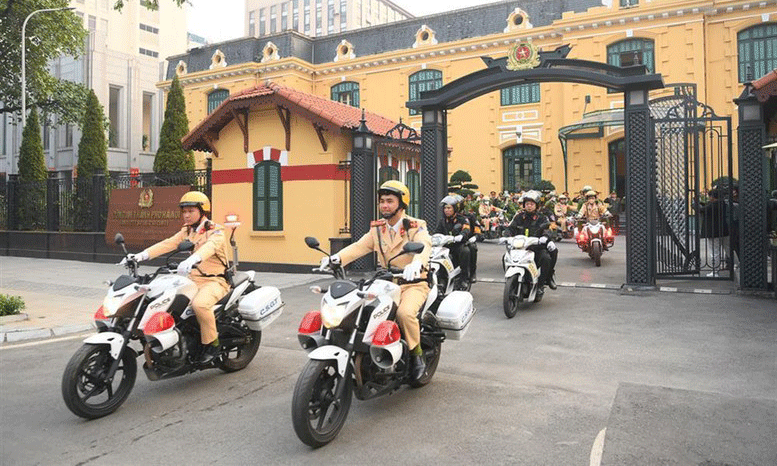 Công an các đơn vị, địa phương đồng loạt ra quân tấn công, trấn áp tội phạm, bảo đảm ANTT - Ảnh: BCA