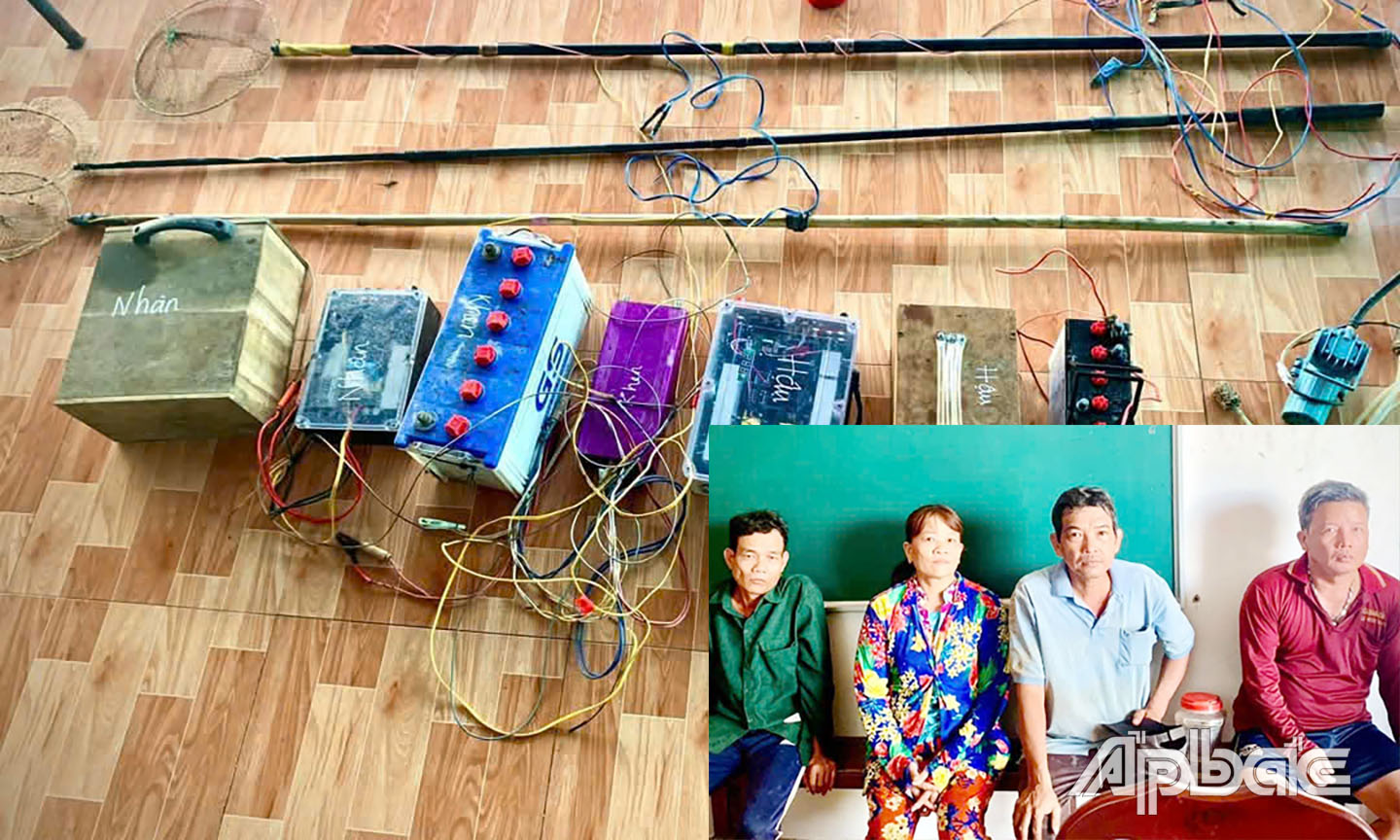 4 đối tượng và thiết bị tạm giữ.