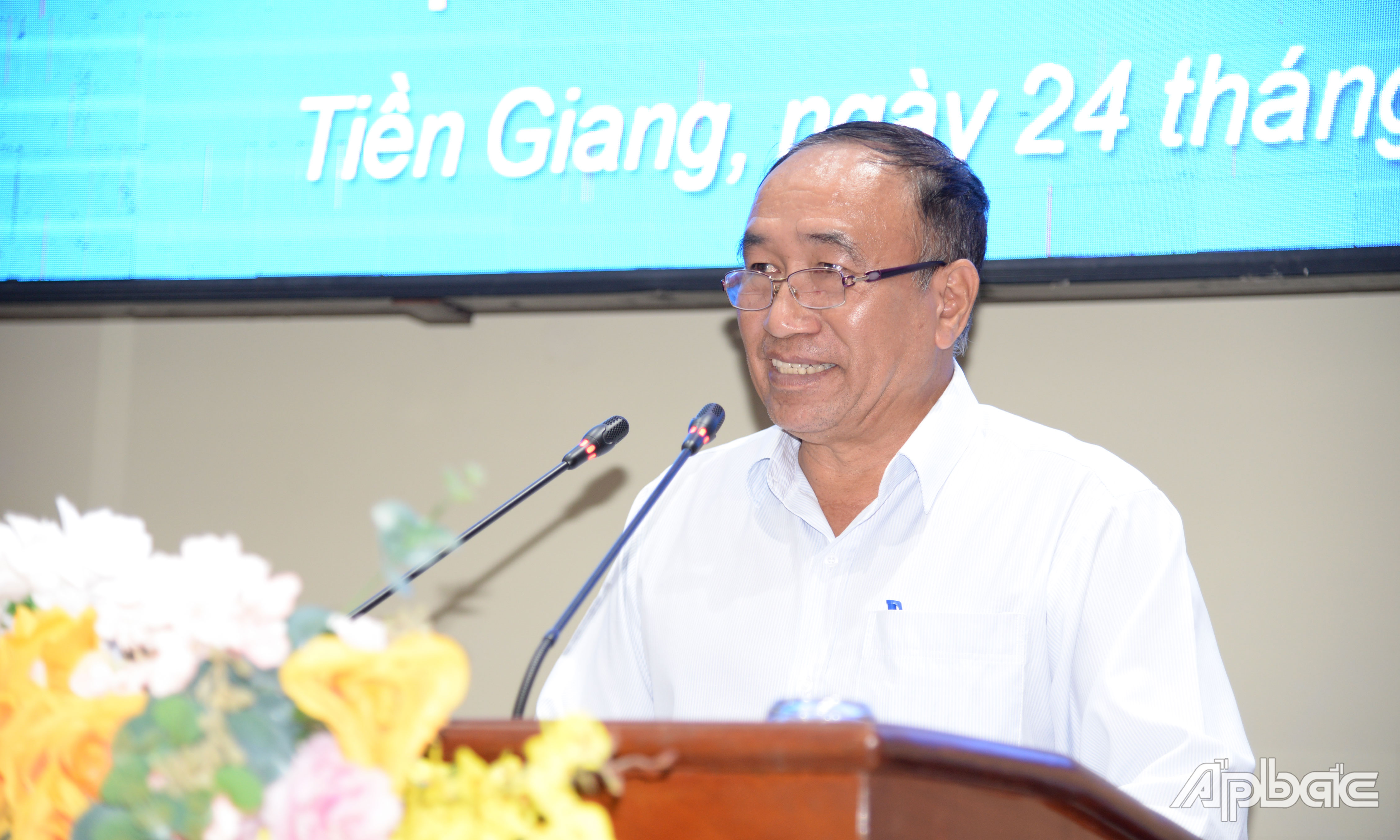 Chi cục Trưởng Chi cục Phát triển nông thôn Võ Văn Lập phát biểu tại hội nghị.