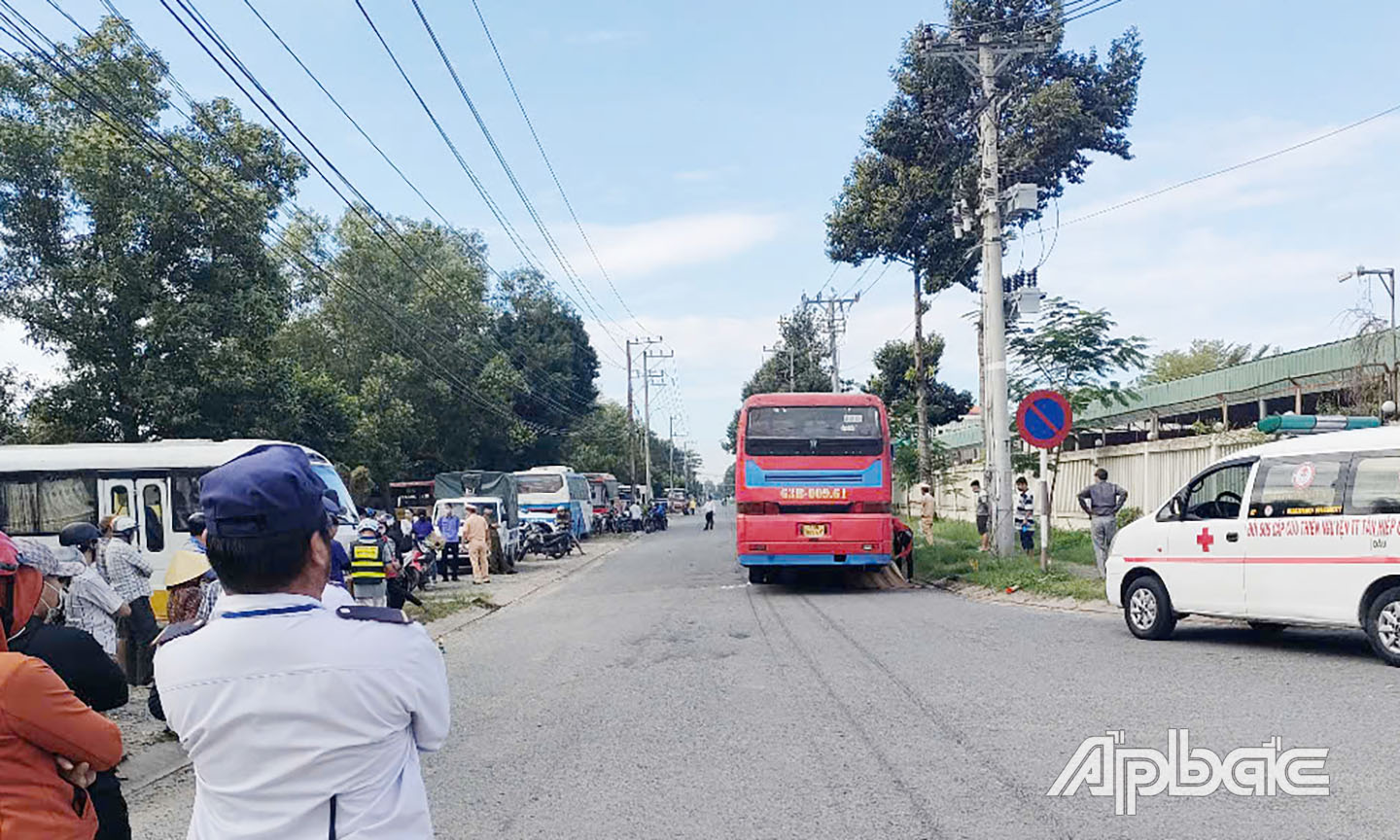 Hiện trường vụ tai nạn.