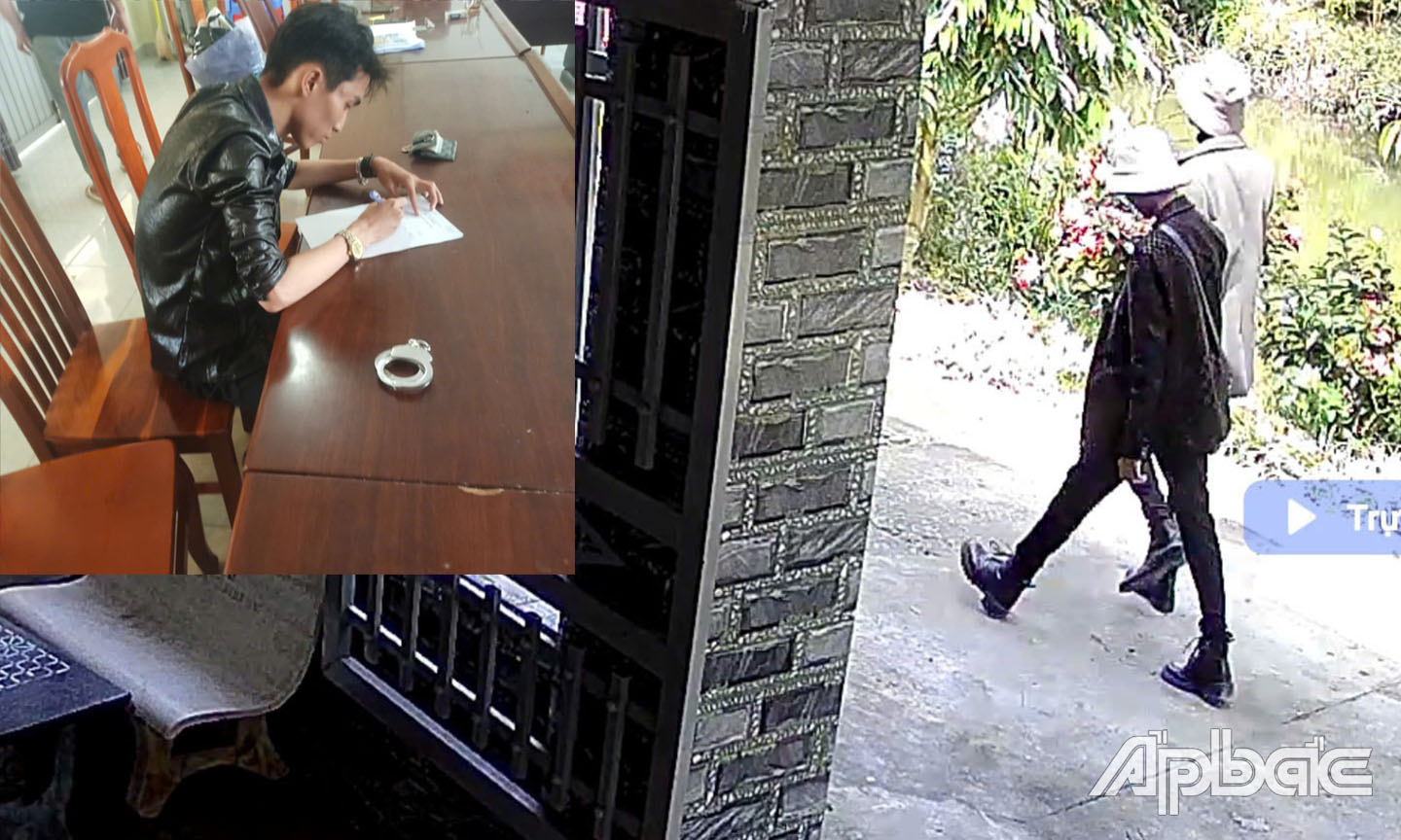 Camera an ninh ghi lại cảnh Vũ và T. đang trên đường đi tìm nhà dân để trộm tài sản 