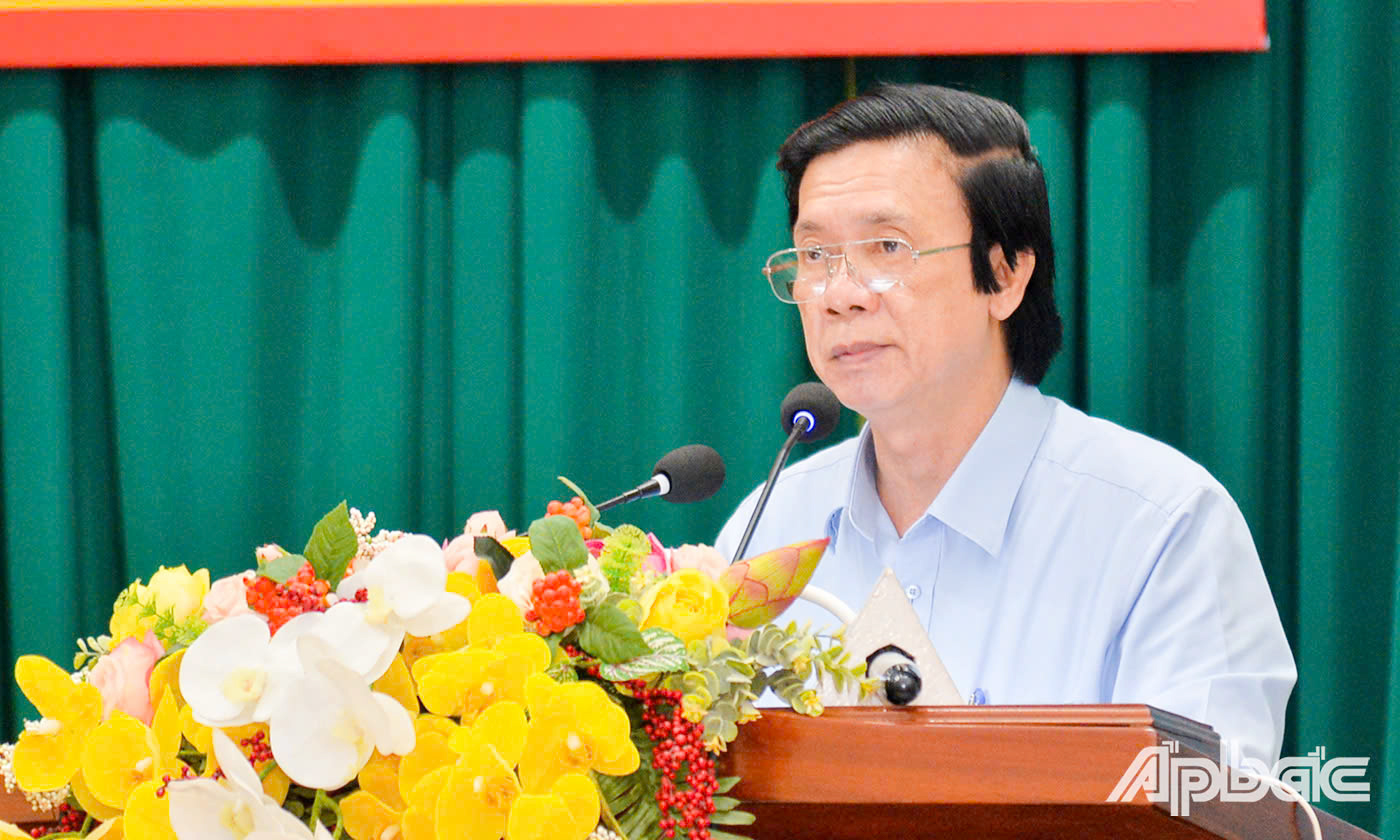 Đồng chí Nguyễn Văn Danh, Bí thư Tỉnh ủy chỉ đạo những nhiệm vụ trọng tâm cần nghiêm túc thực hiện trong thời gian tới