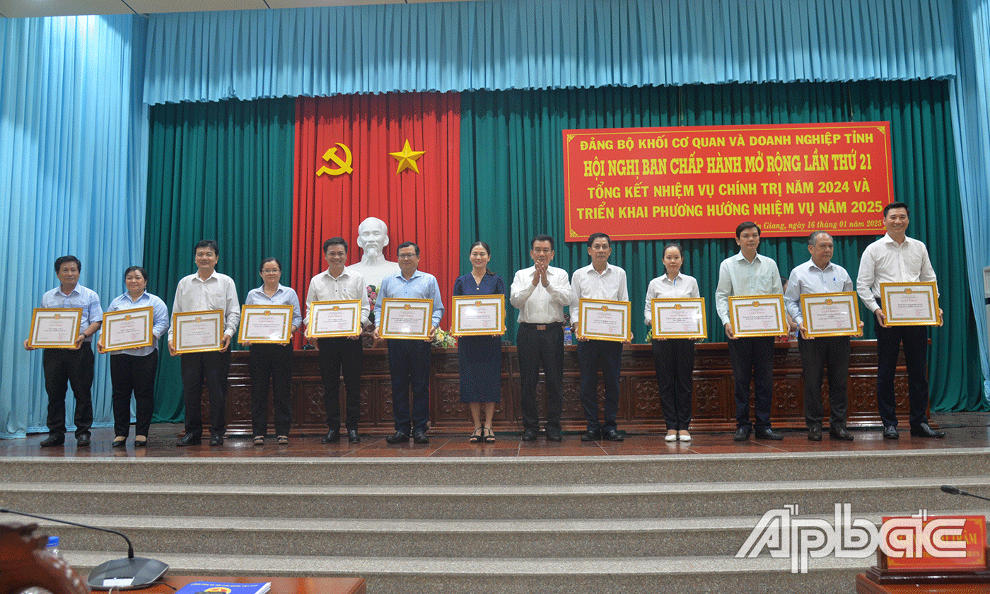 Khen thưởng tập thể, cá nhân thực hiện tốt công tác Đảng phí năm 2024.
