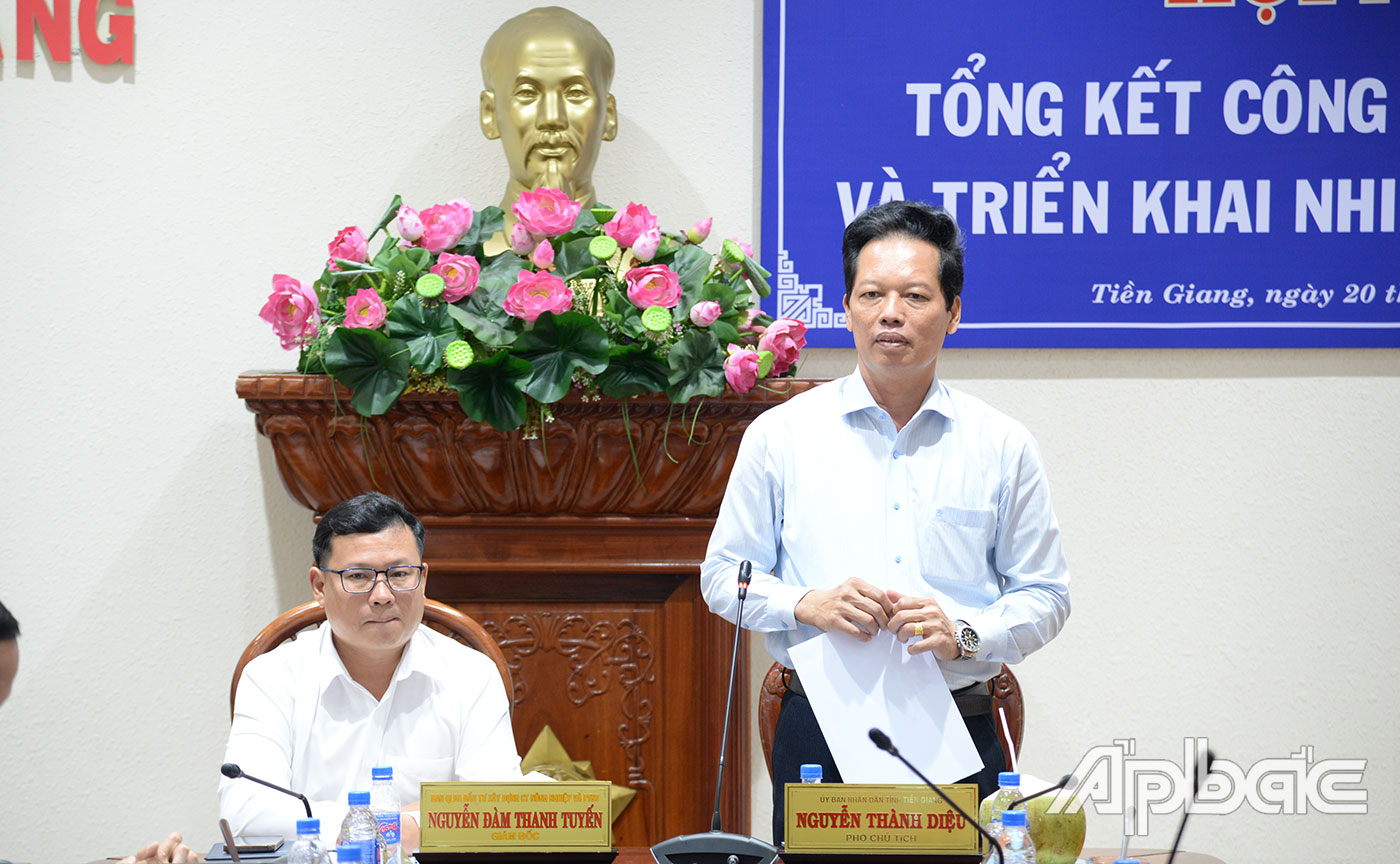 Đồng chí Nguyễn Thành Diệu phát biểu chỉ đạo hội nghị.