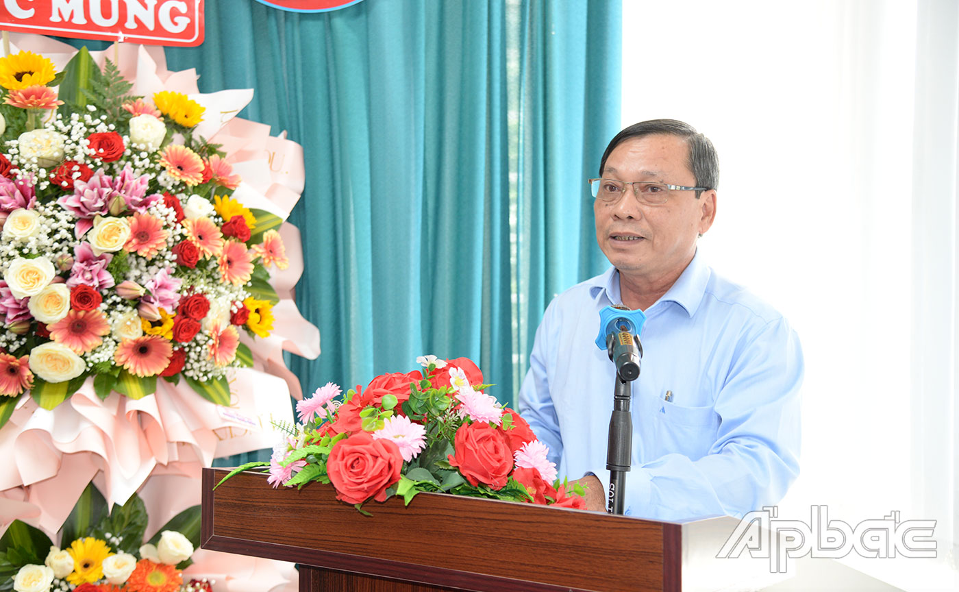 Đồng chí Trần Minh Trung phát biểu tại hội nghị.