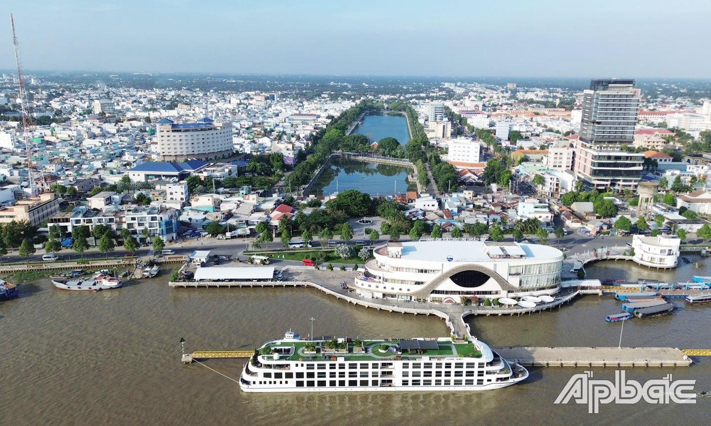Một góc Mỹ Tho nhìn từ trên cao.