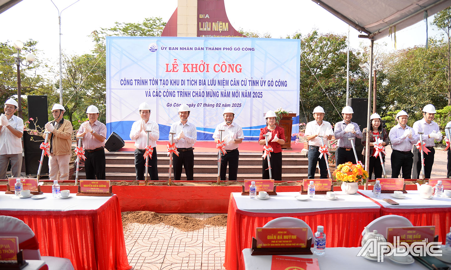 TP. Gò Công khởi công các công trình xây dựng cơ bản ngay từ đầu năm.
